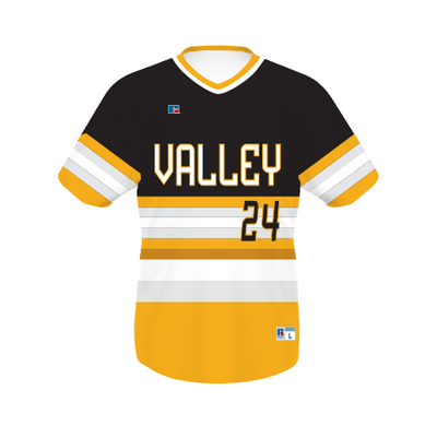 Russell Freestyle Sublimated V-Neck Baseball Jersey