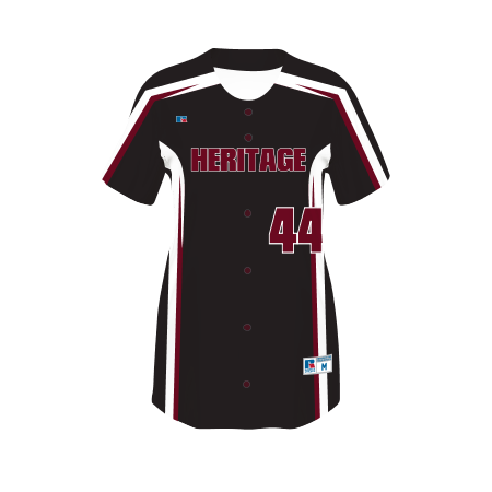 Russell Sublimated Faux Full-Button Softball Jersey