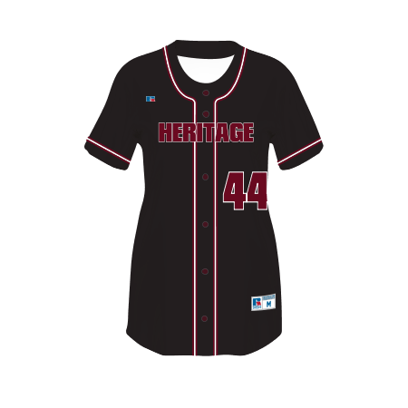 Russell Sublimated Faux Full-Button Softball Jersey Russell Athletic