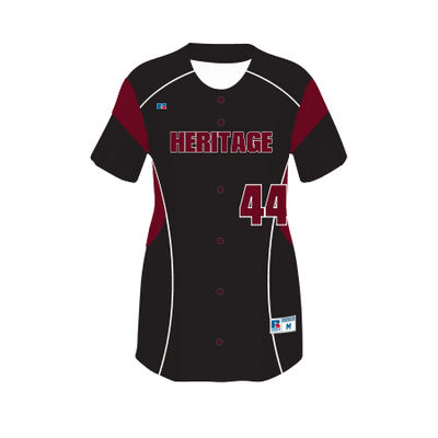Russell Sublimated Faux Full-Button Softball Jersey