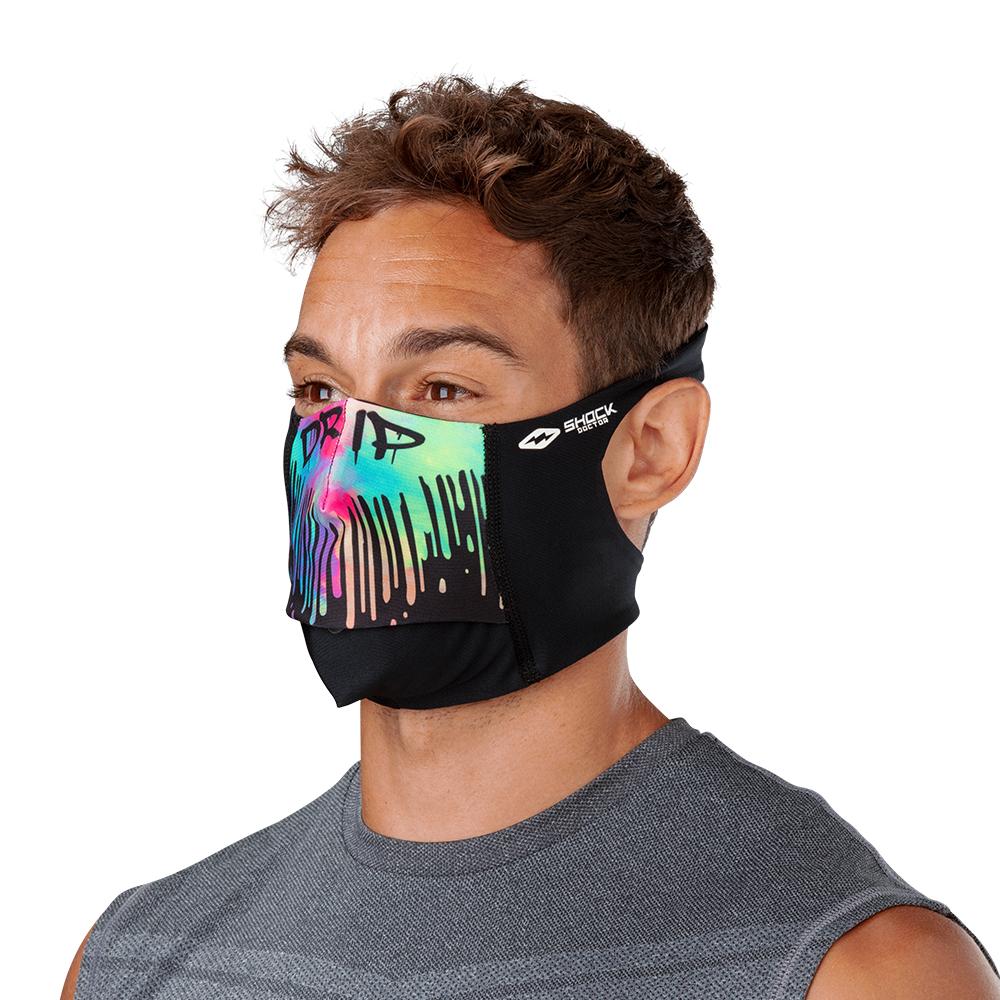 Sports Mask Print Black Drip Youth Unisex Accessories Face Coverings