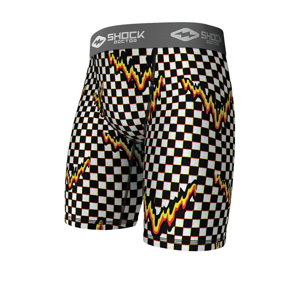 Core Compression Short - Prints Checker S Unisex Accessories Health & Wellness