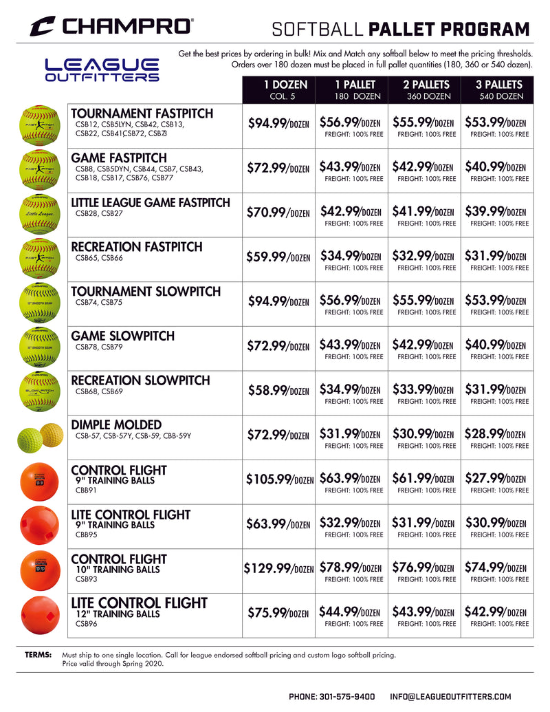 Softball Pallet Program