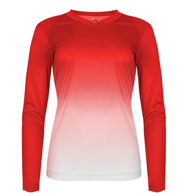 Alleson Women's Ombre Long Sleeve Volleyball Jersey