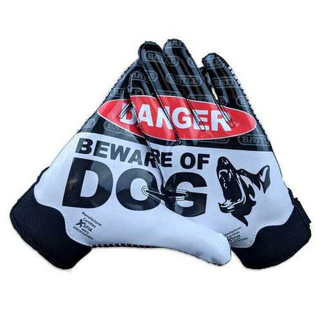 Battle "Beware of the Dog" Youth Football Gloves Battle