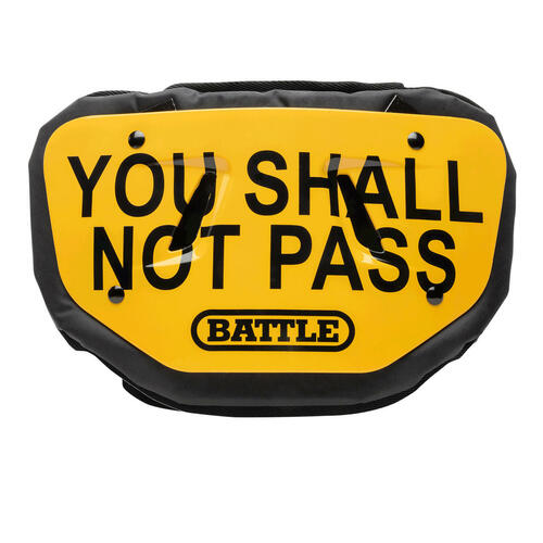 Battle Adult "Shall Not Pass" Chrome Football Back Plate Battle
