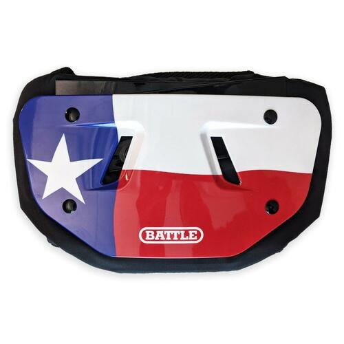 Battle Texas Flag Chrome Football Back Plate