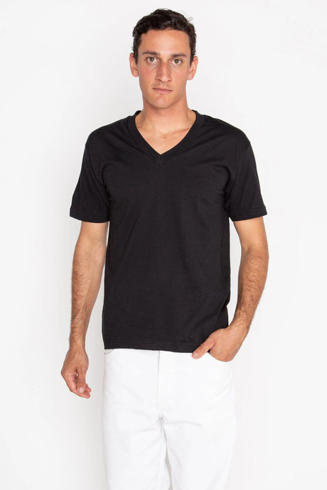 Los Angeles Apparel Unisex USA-Made Fine Jersey V-Neck T-Shirt Los Angeles Apparel