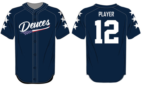 League Outfitters Custom Elite Sublimated- Sublimated Full Button Jersey League Outfitters