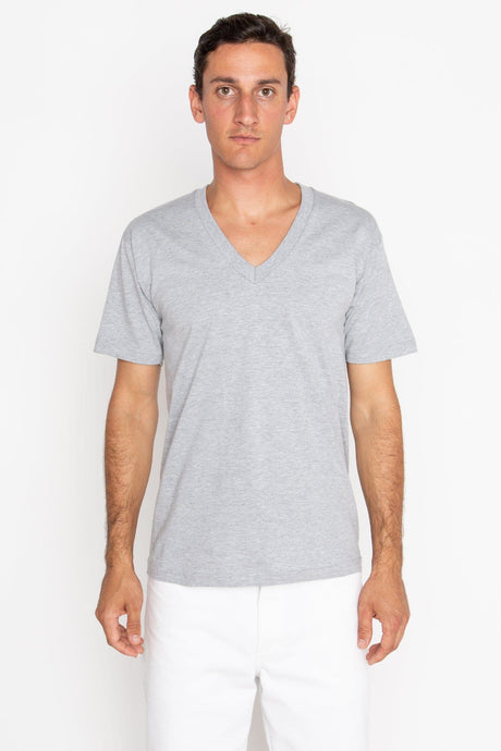 Los Angeles Apparel Unisex USA-Made Fine Jersey V-Neck T-Shirt Los Angeles Apparel