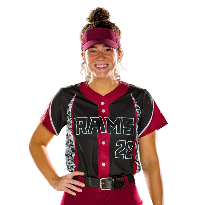 Sublimated top jerseys softball