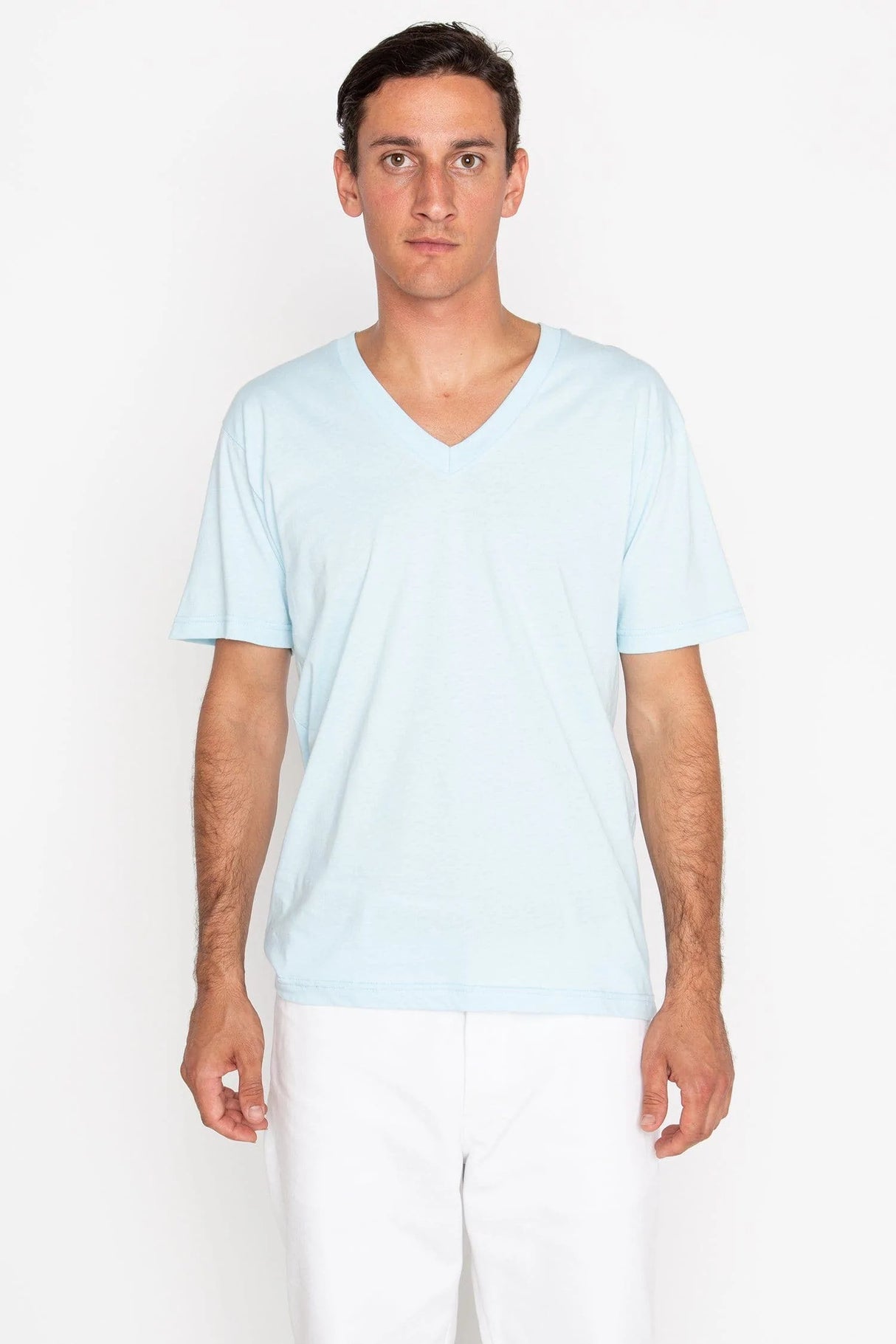 Los Angeles Apparel Unisex USA-Made Fine Jersey V-Neck T-Shirt Los Angeles Apparel