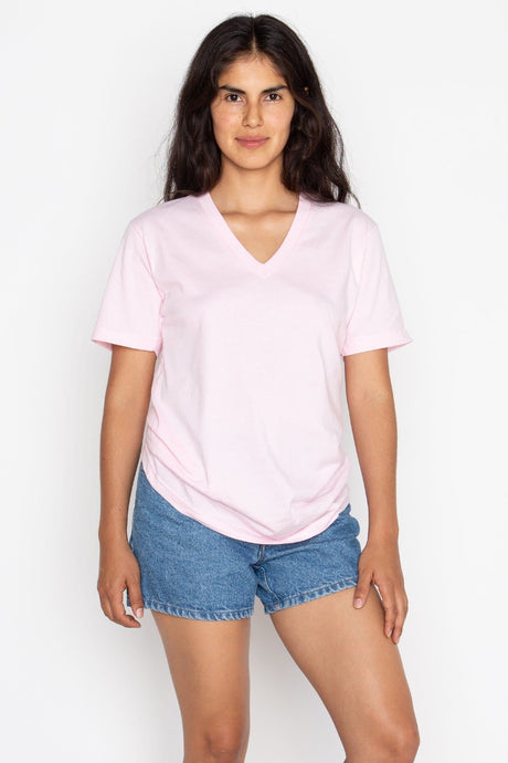 Los Angeles Apparel Unisex USA-Made Fine Jersey V-Neck T-Shirt Los Angeles Apparel