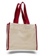 Q-Tees 14L Tote with Contrast-Color Handles Q-Tees