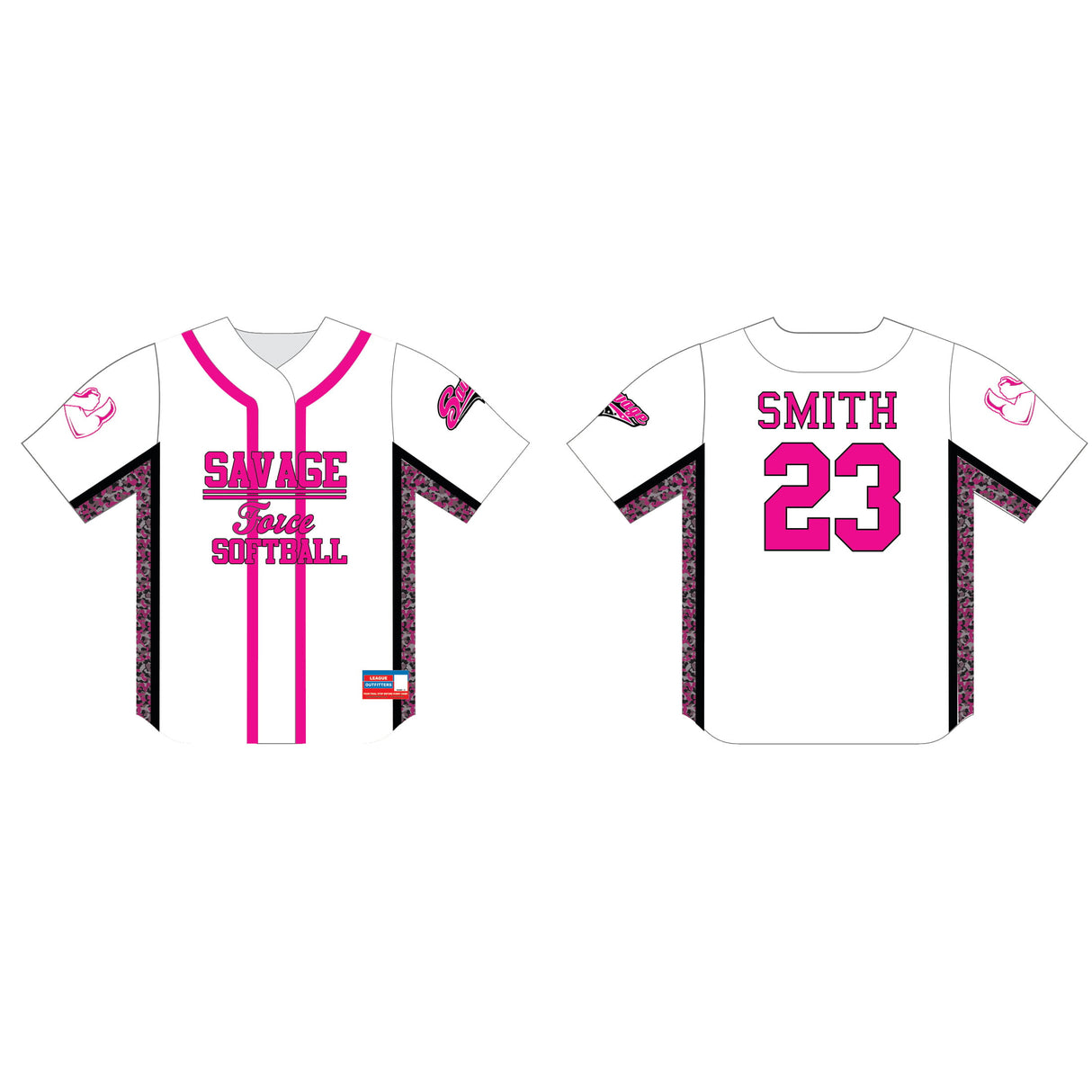 Custom Elite Sublimated & Tackle Twill Softball Jerseys League Outfitters