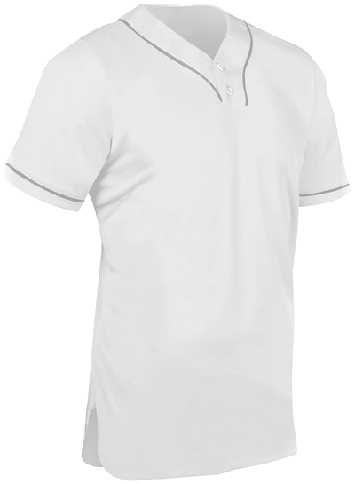 Champro Men's Heater 2-Button Piped Baseball Jersey