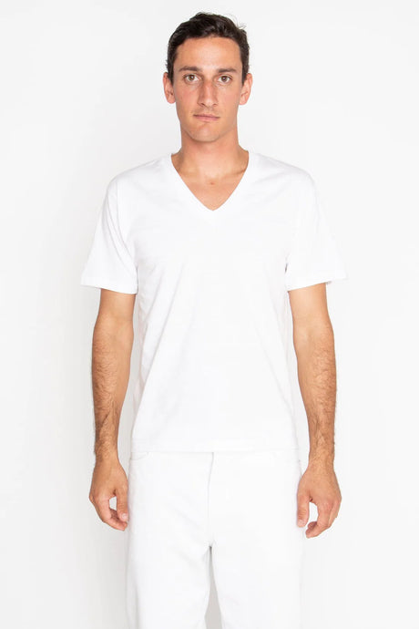 Los Angeles Apparel Unisex USA-Made Fine Jersey V-Neck T-Shirt Los Angeles Apparel